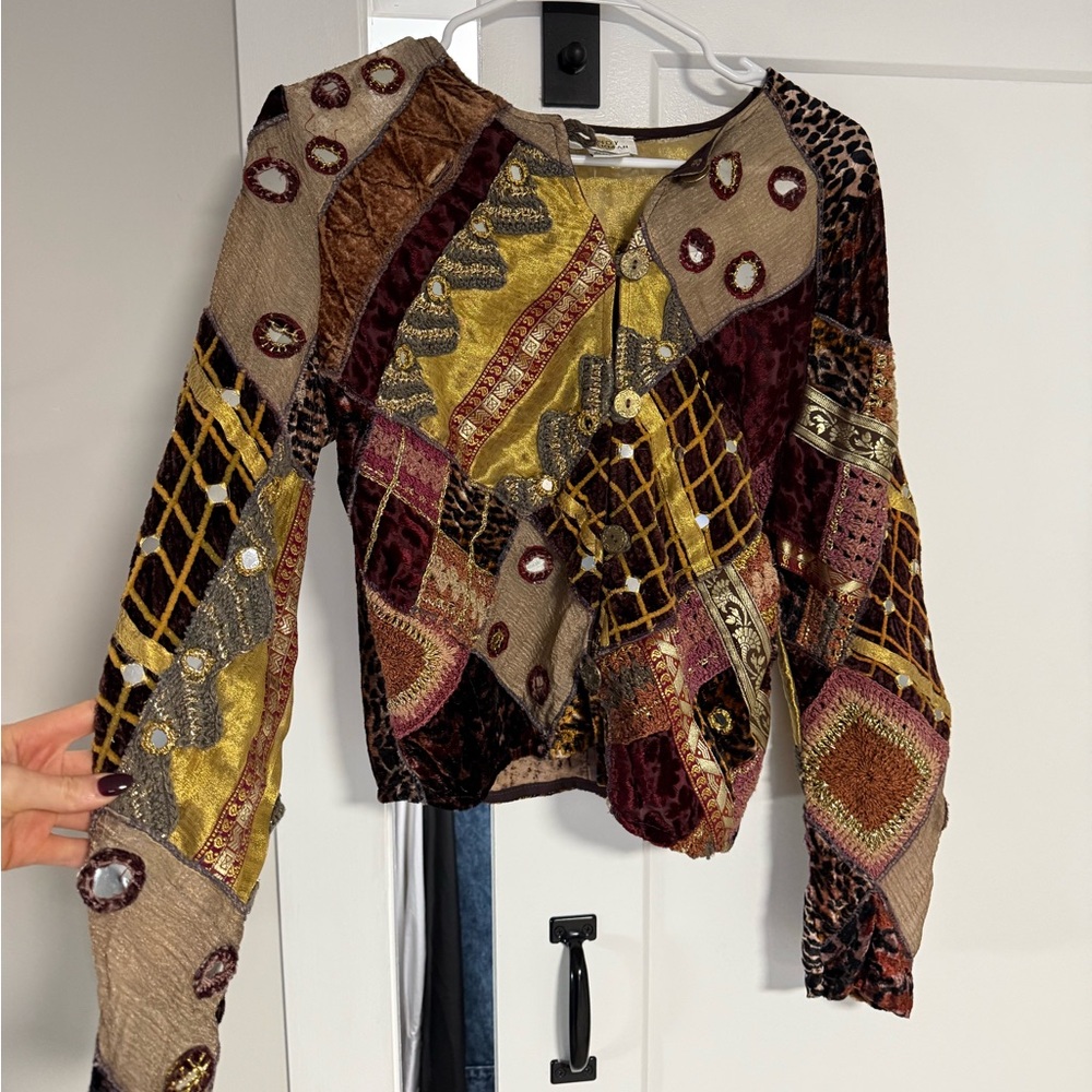 Vintage Patchwork Long Sleeve Top